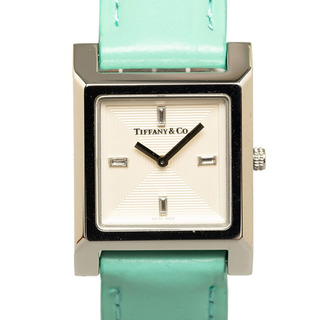 ティファニー(Tiffany & Co.)のティファニー メイカーズ 腕時計 67460375 クオーツ ホワイト文字盤 レザー SS レディース TIFFANY&Co. 【1-0150866】(腕時計)