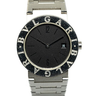 ブルガリ(BVLGARI)のブルガリ ブルガリブルガリ 腕時計 BB26SS クオーツ ブラック文字盤 ステンレススチール レディース BVLGARI 【214-51041】(腕時計)