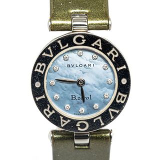 ブルガリ(BVLGARI)のブルガリ ビーゼロワン 12Pダイヤ 腕時計 BZ22S クオーツ ブルーシェル文字盤 ステンレススチール レディース BVLGARI 【214-51055】(腕時計)