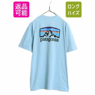 パタゴニア(patagonia)の19年製 パタゴニア 両面 プリント 半袖 Tシャツ メンズ M 古着 Patagonia アウトドア グラフィック イラスト バックプリント クルーネック (Tシャツ/カットソー(半袖/袖なし))