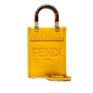 フェンディ(FENDI)のフェンディ サンシャイン ショッパー スモール ロゴ ハンドバッグ ショルダーバッグ 2WAY 8BS051 レザー レディース FENDI 【222-51138】(ハンドバッグ)