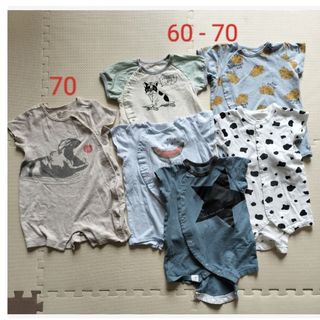 babyGAP - ベビー服 ロンパース 半袖 6枚まとめ売り  サイズ 60 - 70