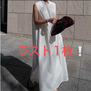 【新品】マチャット　　ハイネックシャツドレス　ホワイト(ロングワンピース/マキシワンピース)