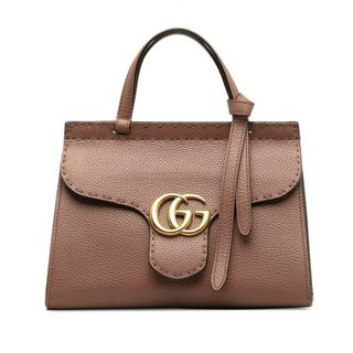 グッチ(Gucci)のグッチ GGマーモント トップハンドルバッグ ハンドバッグ 442622 レザー レディース GUCCI 【1-0151402】(ハンドバッグ)