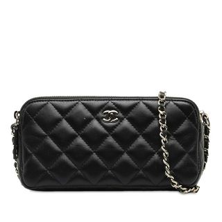 CHANEL - 美品 シャネル マトラッセ ココマーク チェーンウォレット ショルダーバッグ ラムスキン レディース CHANEL 【1-0151742】