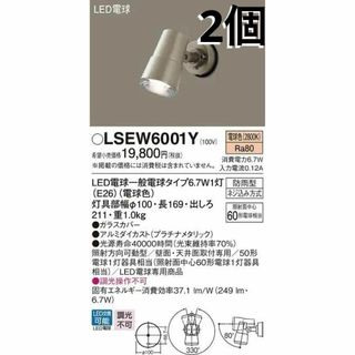 パナソニック(Panasonic)のPanasonic スポットライト LSEW6001Y　２個(その他)