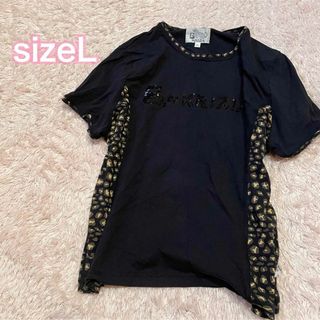 クリツィア(KRIZIA)のKRIZIA 半袖Tシャツ　レオパード　黒(Tシャツ(半袖/袖なし))