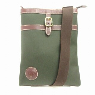 ハンティングワールド ショルダーバッグ 斜め掛け キャンバス ロゴ 緑 鞄