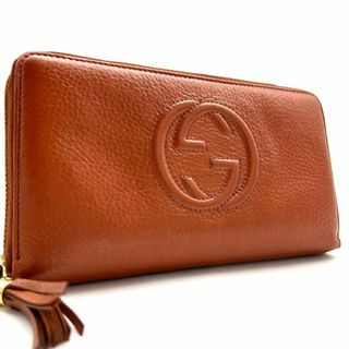 グッチ(Gucci)の【希少カラー 美品】グッチ 長財布 ラウンド ソーホー タッセル オールレザー(財布)