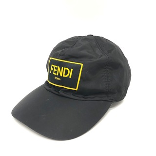 FENDI - フェンディ FENDI ロゴ FXQ768 ベースボール 帽子 キャップ ナイロン ブラック