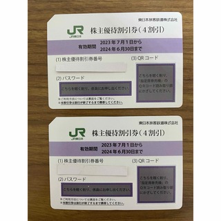 JR東日本 株主優待割引券　2枚