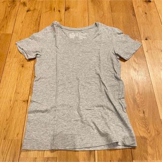 Tシャツ 半袖Tシャツ グレー 半袖 無地　Vネック 無印良品　レディース