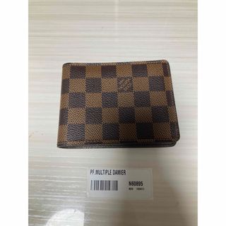 ルイヴィトン(LOUIS VUITTON)の美品ルイヴィトン　N60895　ダミエ　二つ折り財布(折り財布)