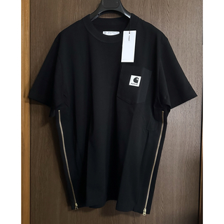 黒5新品 sacai Carhartt メンズ WIP Tシャツ 半袖 ブラック