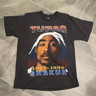 2PAC トゥーパックTシャツ/ラッパー/USED/古着XL/TUPAC(Tシャツ/カットソー(半袖/袖なし))