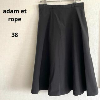 アダムエロぺ(Adam et Rope')のadam et rope アダムエロペ スカート ブラック 38 おしゃれ(ひざ丈スカート)