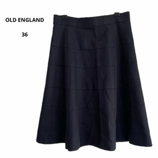 美品 OLD ENGLAND オールドイングランド スカート ネイビー 36
