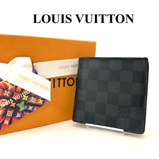 LOUIS VUITTON - ルイヴィトン　ダミエ　グラフィット　ポルトフォイユ　マルコ　二つ折り財布　メンズ