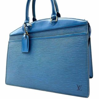 ルイヴィトン(LOUIS VUITTON)の【美品】ルイヴィトン トートバッグ エピ リヴィエラ ネームタグ トレドブルー(トートバッグ)