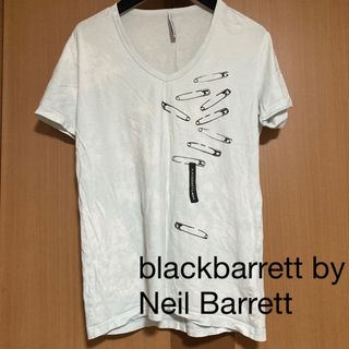 ブラックバレットバイニールバレット(BLACKBARRETT by NEIL BARRETT)の正規品！カッコイイ！ヴィンテージ加工【ニールバレット】おしゃT　水色タイダイ(Tシャツ/カットソー(半袖/袖なし))