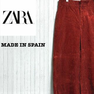ザラ(ZARA)のZARA　ザラ　スペイン製　コーデュロイパンツ　ガウチョ　ゆるだぼ　古着女子　M(カジュアルパンツ)