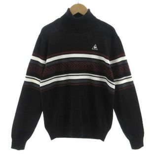 ルコックスポルティフ(le coq sportif)のルコックスポルティフ GOLF ニット タートルネック 黒 白 赤 グレー M(ウエア)