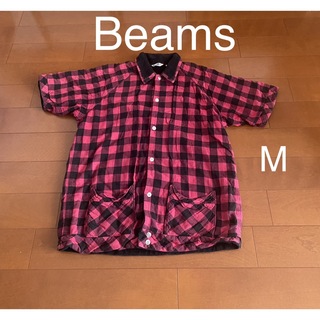 BEAMS - ビームス　beams チェックタオル地　半袖シャツ　メンズ