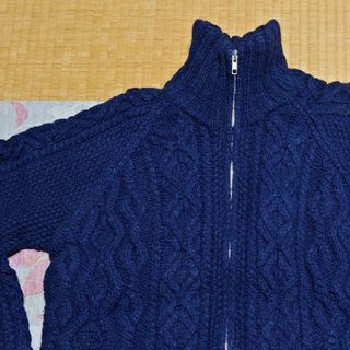 ウールリッチ WOOLRICH ケーブル編み ジップアップ ニット カーディガン