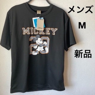 ディズニー(Disney)のミッキー　tシャツ メンズ  M  ブラック　黒　新品(Tシャツ/カットソー(半袖/袖なし))