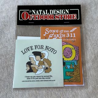 ネイタルデザイン(NATAL DESIGN)の新品 SONG OF THE EARTH ステッカー LOVE FOR NOTO(ライト/ランタン)