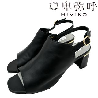 〈美品〉HIMIKO ヒミコ【24.5cm】ストラップ カバード サンダル 黒