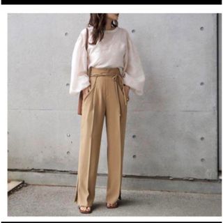 LAULEN  high waist string pants ワイドパンツ(カジュアルパンツ)