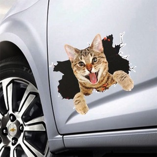 【在庫限り】ねこ　猫　ステッカー　車　キジトラ　防水　シール　カー　cat　PC