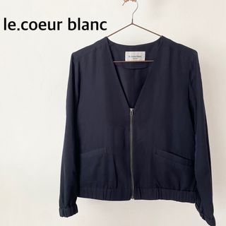 ルクールブラン(le.coeur blanc)のルクールブラン　ネイビー　薄手　ジャケット　アウター　トップス(その他)