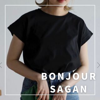 BONJOUR SAGAN - "新品・タグ付"フレンチスリーブコットンTシャツ/BONJOUR SAGAN