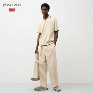 ユニクロ(UNIQLO)のユニクロ　JWアンダーソン　リネンブレンドイージーパンツ　S(スラックス)