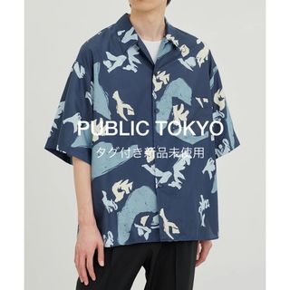 PUBLIC TOKYO ソフティワイドプリントオープンシャツ