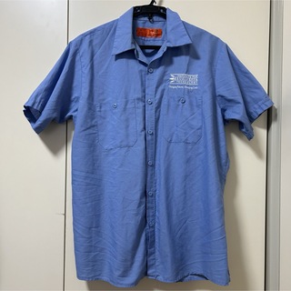 ワークシャツ　ドミニカ共和国製　古着　半袖シャツ(Tシャツ/カットソー(半袖/袖なし))