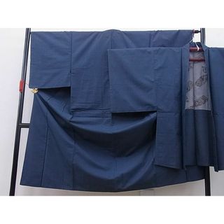 平和屋野田店■男性　お召　アンサンブル　霞文　逸品　BAAD3623gh