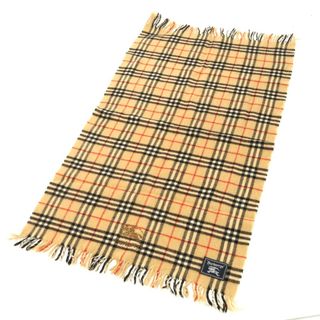 バーバリー(BURBERRY)の美品 バーバリー タグ付 ノバ チェック ウール 100％ ブランケット 毛布 ひざ掛け マフラー メンズ レディース EHM AB10-7(マフラー)