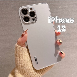 【残りわずか】iPhone13 ケース シンプル シルバー 無地 スマホ 韓国(iPhoneケース)