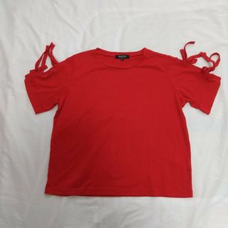 エドウィン(EDWIN)のリボン袖 Tシャツ トップス+デニムハーフパンツ エドウィン EDWIN セット(デニム/ジーンズ)