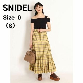 SNIDEL - SNIDEL スナイデル ティアード ギャザー ラインスカート