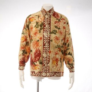 グッチ(Gucci)の極美品 グッチ シルク 長袖シャツ フラワー 花柄 アパレル 服 ジャケット カットソー 高級 かっこいい メンズ 0401-6ABGT11(シャツ)