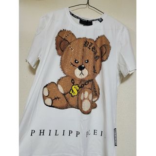 PHILIPP PLEIN 　半袖Tシャツ　ベア　XL　ホワイト(Tシャツ/カットソー(半袖/袖なし))