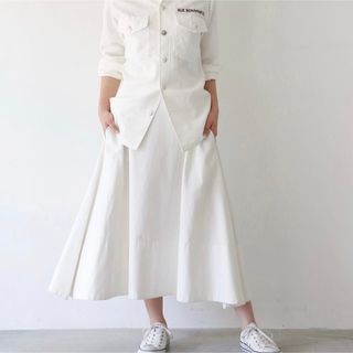 マディソンブルー ロングスカート/マキシスカート(ホワイト/白色系 マディソンブルー ロングスカート/マキシスカート(ホワイト/白色系