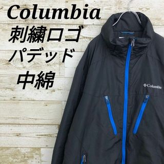 コロンビア(Columbia)の【k7072】USA古着コロンビア刺繍ロゴパデッド中綿ナイロンジャケットブルゾン(その他)