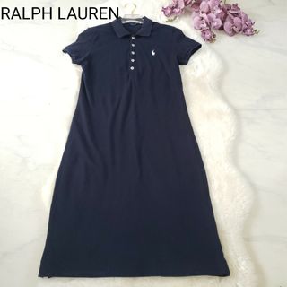 ラルフローレン(Ralph Lauren)のRALPH LAUREN ポロワンピース ネイビー Sサイズ(ロングワンピース/マキシワンピース)