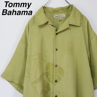 VINTAGE - 【シルク100％】トミーバハマ／開襟シャツ　総柄シャツ　木製ボタン　アロハシャツ