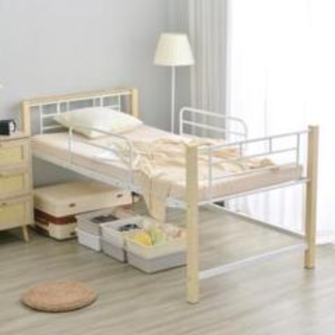 パイプベッドシングルコンセント付き高いベッド ロフトベッド パイプベッドシングルコンセント付き高いベッド ロフトベッド